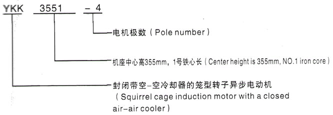 YKK系列(H355-1000)高压ZZJ-818三相异步电机西安泰富西玛电机型号说明